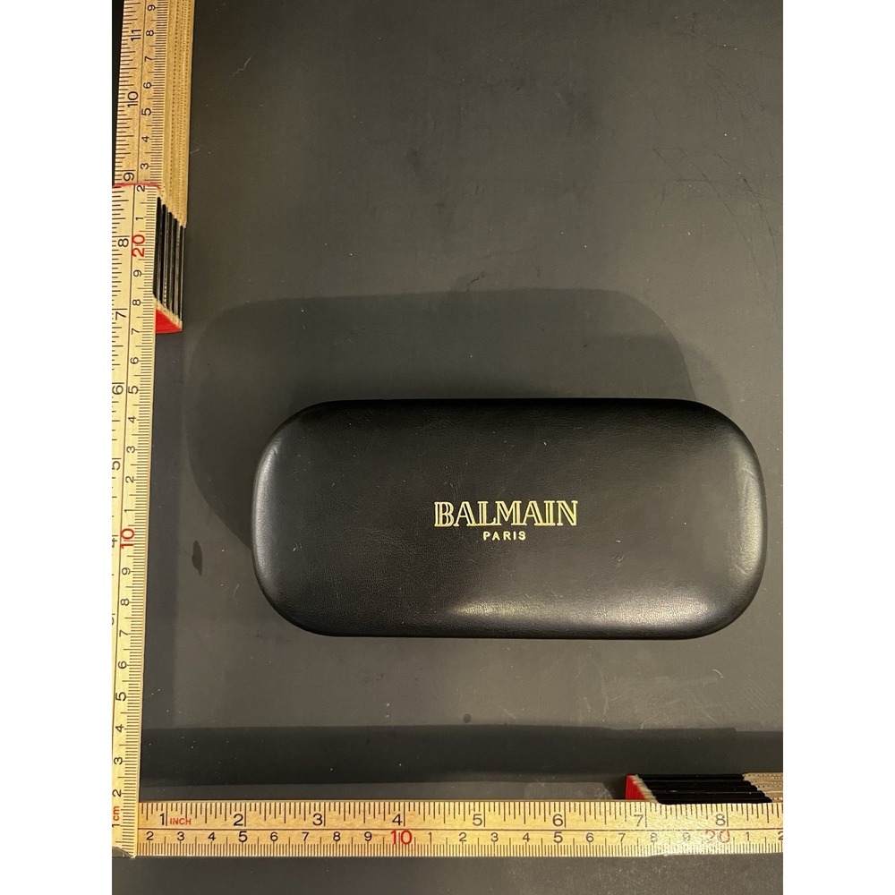 Balmain Paris Black Hard Case for Glasses Unisex Eyeglass/Sunglasses Case Empty